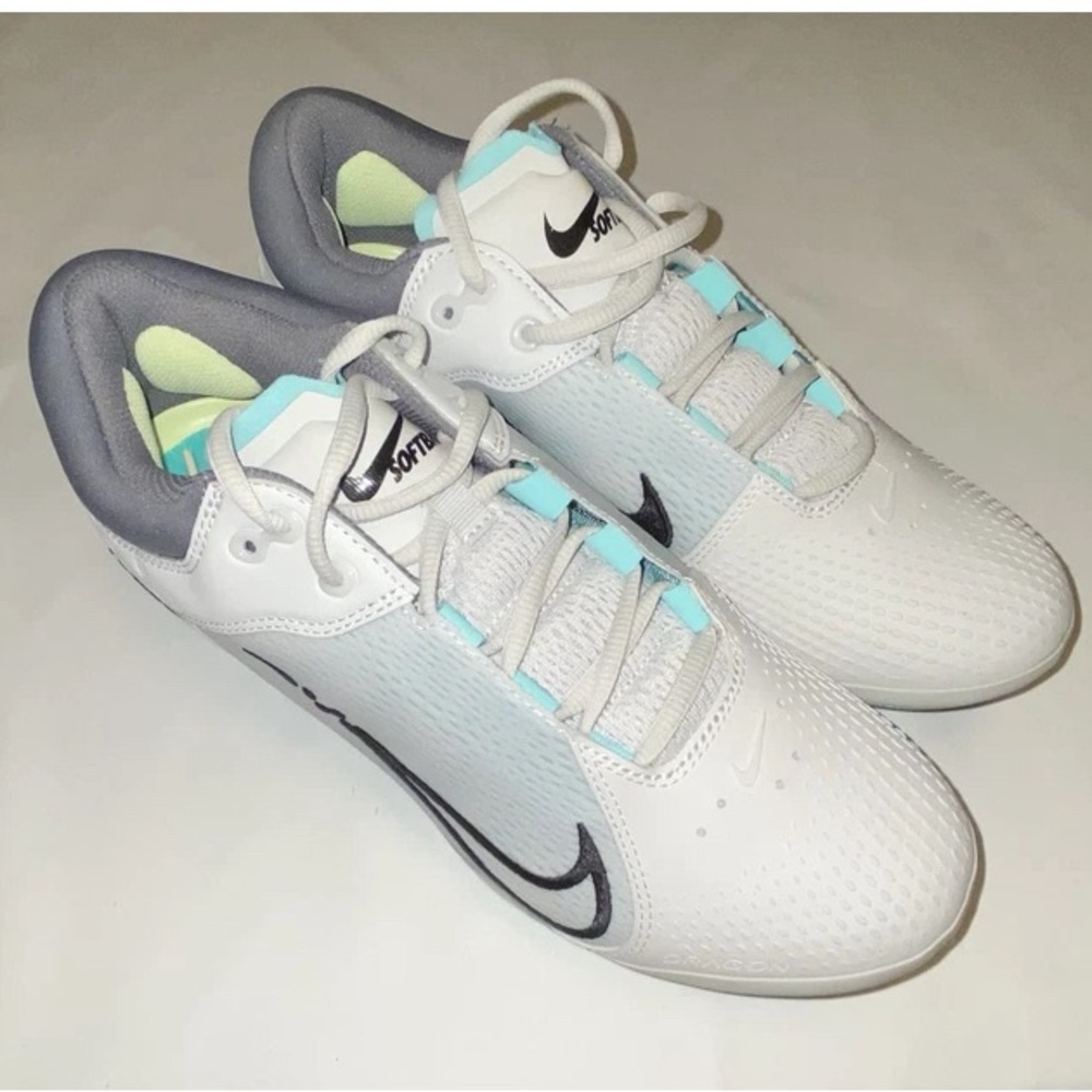 Nike Hyperdiamond 4 Elite Metal Fastpitch Softball Cleats W 11 White New ($100)